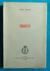 Virgil Ierunca &ndash; Romaneste ( prima editie Paris 1964 )