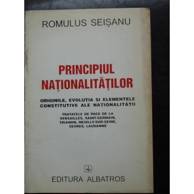 ROMULUS SEISANU - PRINCIPIUL NATIONALITATILOR foto