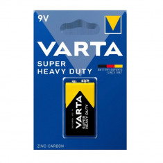 Baterie de 9V, Varta Super Heavy Duty 55642, 6F22, in blister foto