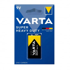 Baterie de 9V, Varta Super Heavy Duty 55642, 6F22, in blister