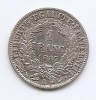Franta 1 Franc 1887 (mintmark: A) Argint 5g/835, 23 mm, KM-822.1 (3), Europa