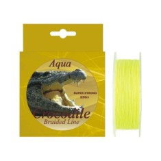 Fir textil pentru pescuit la somn Aqua Crocodile 250 m, galben fluo 0.50 mm