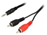 Cablu Audio Jack 3.5mm la RCA 2X 15m Negru