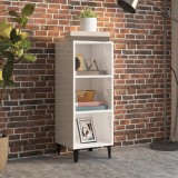 vidaXL Servantă, alb extralucios, 34,5x32,5x90 cm, lemn compozit