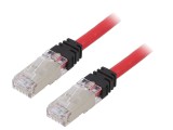 Patch cord S/FTP 10Gigabit 6a cu izolaţie LSZH roşu 2m