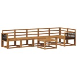vidaXL Set de canapele de exterior 7 pcs natural Lemn Solid de Acacia 3385270