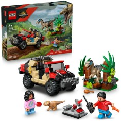 LEGO&reg; Jurassic World - Evadare off-road din calea unui Velociraptor 76972, 285 piese