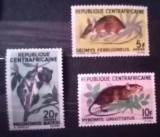 Republica Centrafricana 1966 flora fauna rozătoare șoareci serie 3v nestampilat