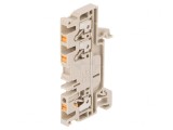 Terminal &Icirc;mbinare Șine 2,5mm&sup2; 3 Borne Bej 5,1mm