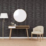 Panouri de perete 12 buc. negru 50x50 cm XPS 3 m&sup2; piatră