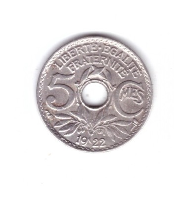 Moneda Franta 5 centimes 1922, stare buna, curata foto