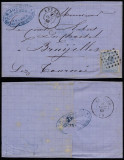 Belgium 1869 Postal History Rare Cover Anvers to Tournai DB.097