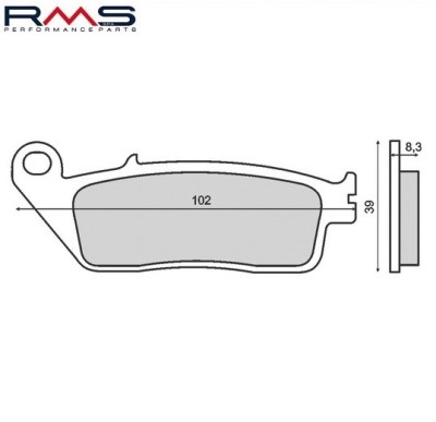 Set placute frana - Honda CB 400-600-1000 - CBR 750 - VT 1100 Shadow - Kymco People - Xciting- Suzuki GSF - GSX 400cc (RMS) foto