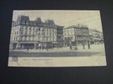 Carte poștală Belgiană originală &ndash; Li&egrave;gel , Piața Saint-Lambert ,Piesă de colecție La Belle &Eacute;poque(cel mai probabil din perioada 1900&ndash;1940)
