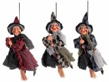 Cumpara ieftin Set 3 figurine Halloween Vrajitoare Befana polirasina textil multicolor cm 13x9x30 H