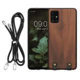 Husa Kwmobile pentru Samsung Galaxy A51, Maro, Lemn, KWM000021OE001C, Silicon, Carcasa