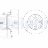 Disc frana Audi 80 B4 Motor 1.6, 1.6 E, 1.9 TD, 1.9 TDI, 2.0, 2.0 E, 2.0 E 16V, 280x13mm, 56.5 mm, OE 8A0615301