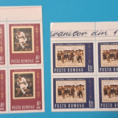 TIMBRE ROMANIA LP648/1967 90 ani Răscoala țăranilor din 1907- Bloc de 4- MNH