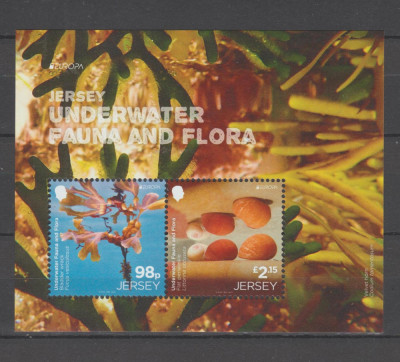 JERSEY 2024 EUROPA CEPT -Fauna si Flora subacvatica Bloc cu 2 timbre MNH** foto