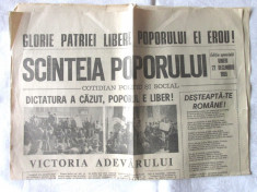 Ziar SCANTEIA POPORULUI Editie speciala din 22 decembrie 1989 - Revolutia Romana foto