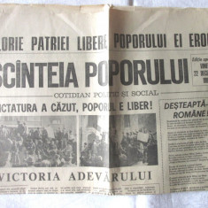 Ziar SCANTEIA POPORULUI Editie speciala din 22 decembrie 1989 - Revolutia Romana