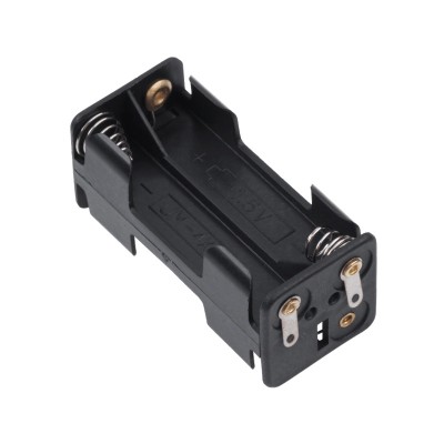 Suport bat 4xR6(AA) patrat terminale lipire foto