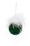 Set 12 globuri sticla verde Plummy 8 cm