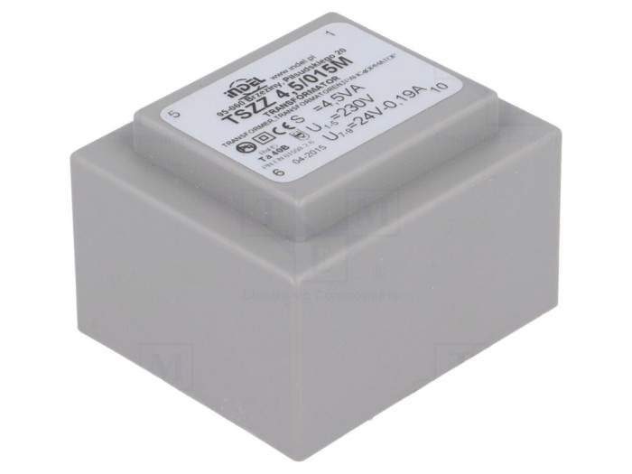 Transformator &icirc;ncapsulat PCB 4,5VA 230V 24V