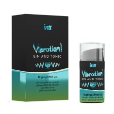 Gel Unisex cu Efect Vibrant, Pulsatie, Incalzire Intt - Vibration, Aroma Gin Tonic, 15ml foto