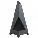 Incalzitor de terasa/gradina, Triangular Pyramid KRO-1071, Otel, Negru, 1200x700x700 mm, grosime 3 mm, VivaTechnix
