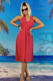 Q656RR-81 Rochie lunga de plaja cu plasa pe laterale