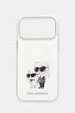 Karl Lagerfeld husă pentru telefon iPhone 17 Pro Max culoarea alb, KLHMP17XHMKCAQOH