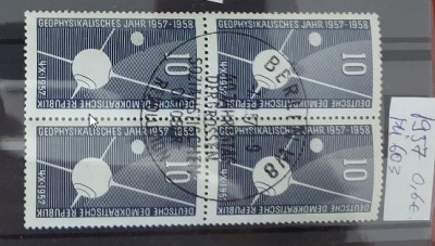 TS21 - Timbre serie DDR - 1957 Mi603 Block 4 Cosmos foto