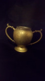 Vaza Bronz Antica EPN, 11cm, Metal Argintat, Colectie, 1900-1920