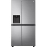 Side by Side LG GSLV70PZTE, 635 l, Total No Frost, Dozator apa, Door Cooling, Clasa E, H 179 cm, Argintiu