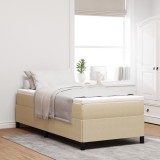 Cadru de pat vidaXL Verde deschis Gri 100x200 cm din țesătură corduroy