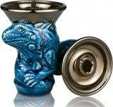 Accesoriu pentru narghilea Cookah, argila, albastru/argintiu, 11,8 x 9,2 cm