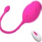 Ou Vibrator Ambrosia, 10 Moduri Vibratii, Remote Control, Silicon, USB, Roz, 19 cm, Passion Labs, Rose Collection