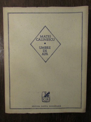 UMBRE DE APA -MATEI CALINESCU foto