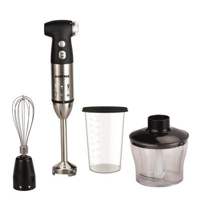 Multiblender Albatros, 700 W, 2 viteze, maner ergonomic, accesorii incluse, Argintiu foto