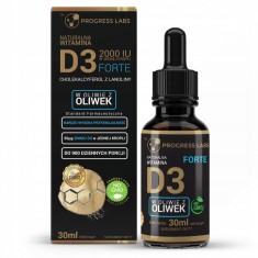 Progress Labs Natural Vitamina D3 Forte 2000IU picături 30 ml foto