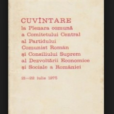 Cuvantare la Plenara comuna a Comitetului Central... : iulie 1975 / N. Ceausescu