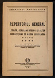 1945 REPERTORIUL GENERAL al LEGILOR, REGULAMENTELOR. Repertoriu Legislativ Drept