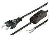 Cablu Alimentare 2x0,75mm2 PVC 1,5m Negru, Goobay