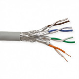 Rola 100m cablu de retea RJ45 S/FTP cat.7 fir solid, Value 21.99.0886