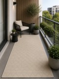 Cumpara ieftin Covor Jersey Home A764 E511, Marime 100 x 200 cm, Bej, Fara fir, Tesatura plata, Antialergic, Polipropilena, Hidrofug,Bucatarie, Hol, Balcon,Terasa
