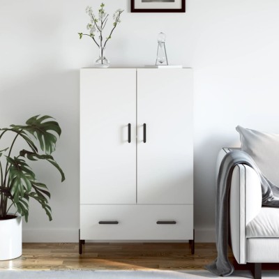 Gossi dulap inalt, alb, 69,5x31x115 cm, lemn prelucrat foto