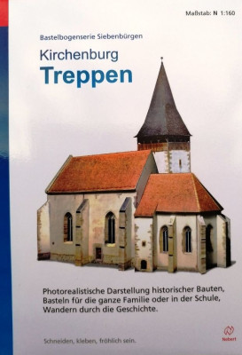 Bastelbogen Kirchenburg Treppen M 1:160 foto
