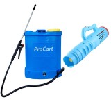 Cumpara ieftin Set pompa de stropit cu acumulator si atomizor portabil, 20L, presiune 80 PSI, atomizor 550W, baterie lithium