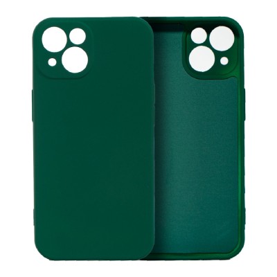 Husa pentru samsung galaxy a33 5g, flippy, liquid silicone, cu microfibra pe interior, protectie antisoc, verde inchis foto